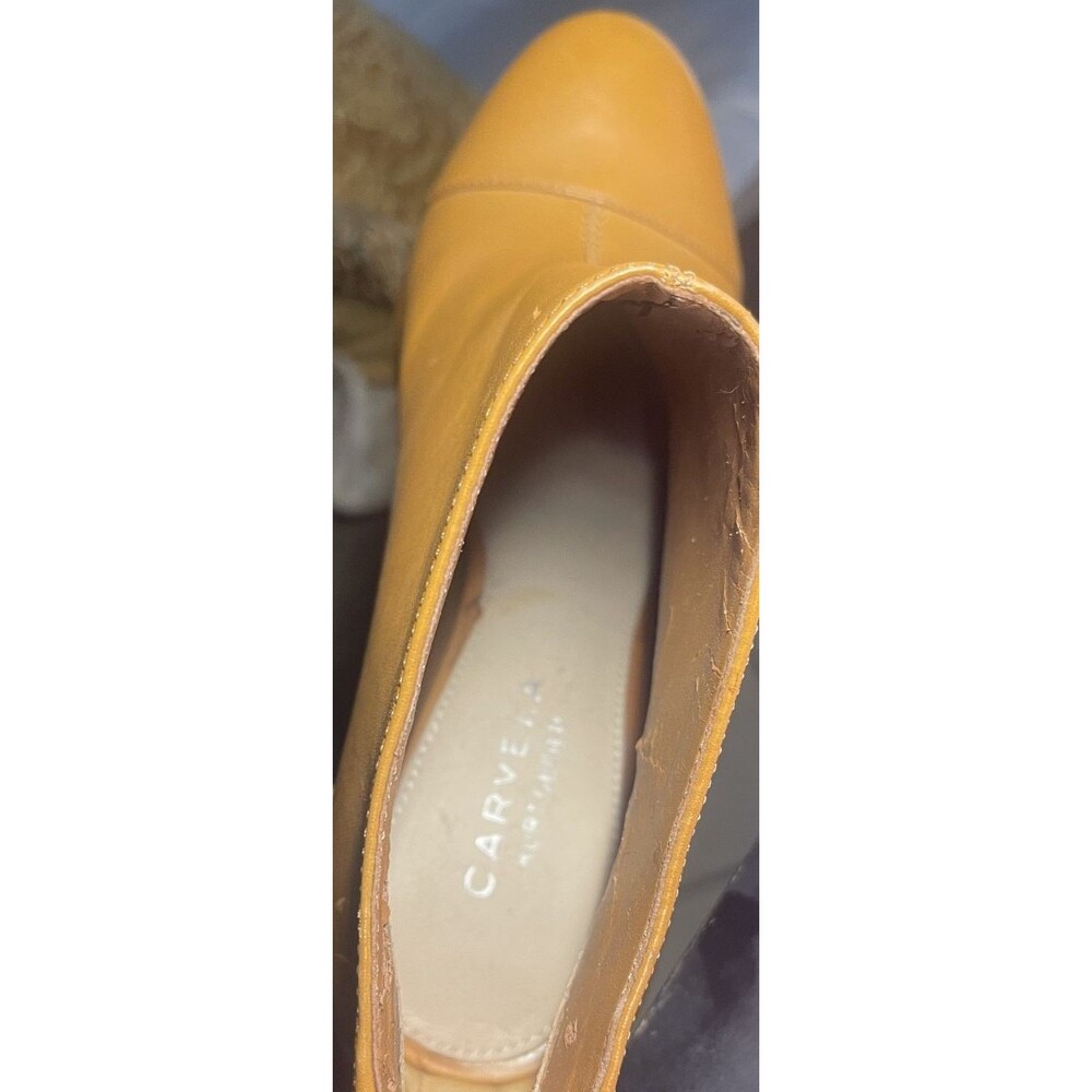 Carvela by Kurt Geiger Women's Heels Sz 7 Platform Stiletto Ankle Boots Warm Tan - Picture 12 of 16